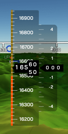 EYEVIONICS PFD Altimeter with Airspace Indications